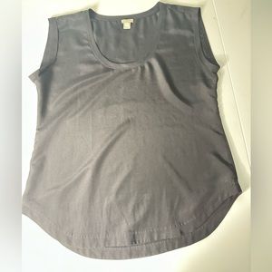 J. CREW Women's Top Sleeveless Blouse Black Casual Business Size 8